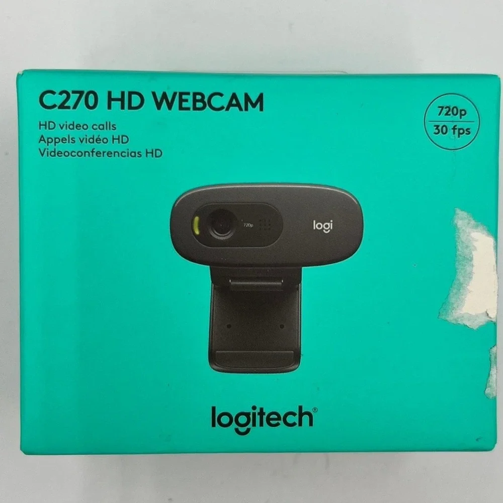Logitech C270 HD Webcam Unisex OS Black Brand New 720p USB-A